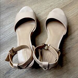 Aldo Beige Platform Sandals